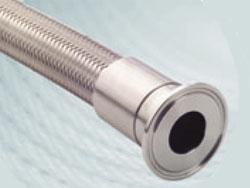 Wire braided PTFE sanitary hoses